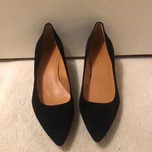 J. Crew Dulci Kitten Heel in black suede